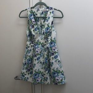 Zimmermann hydrangea linen mini dress